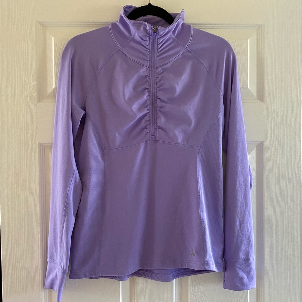 ADIDAS Purple 1/4 Zip Pull Over